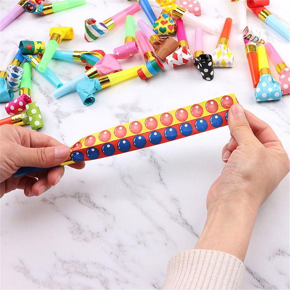 Quinton Whistle Party Nikmat Perlengkapan Pesta Horn Whistle Mainan Anak Colorful Dragon Whistle Noise Maker Toys