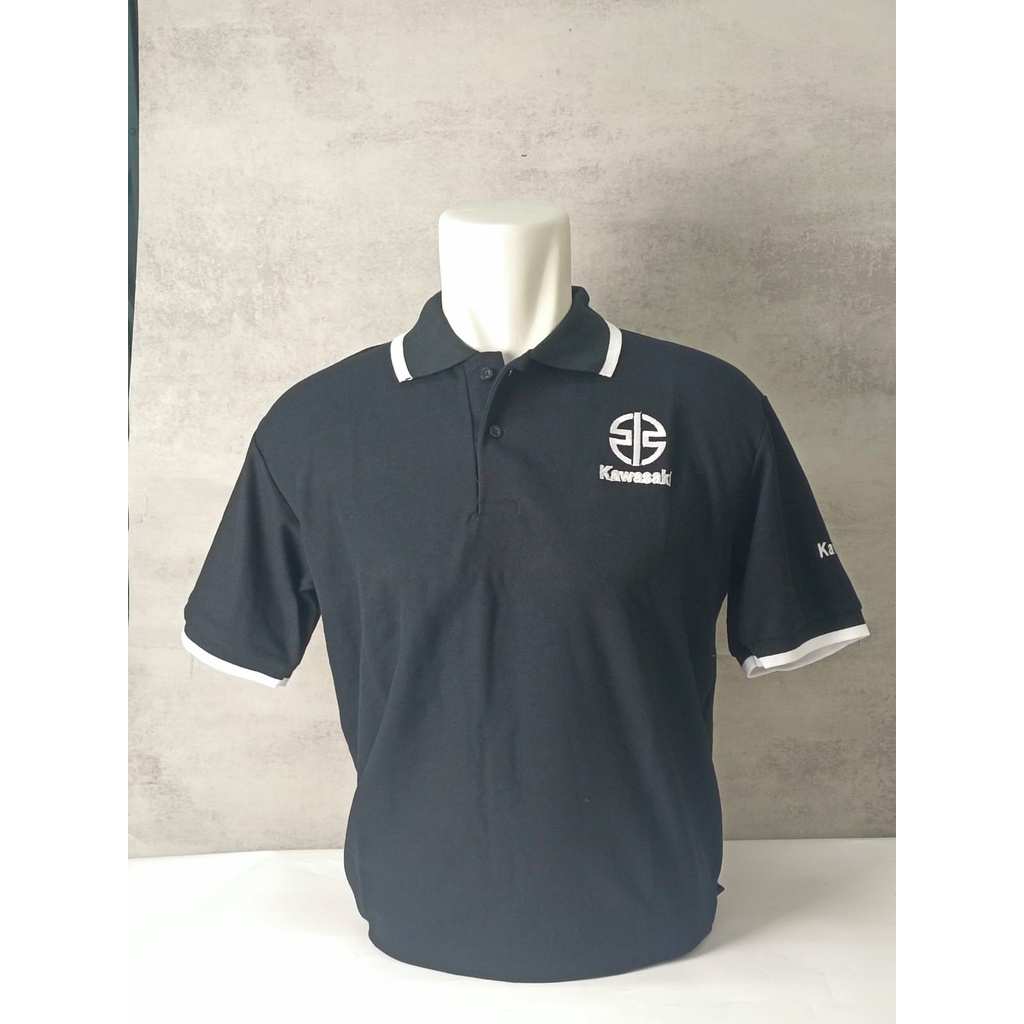 Kaos Polo Kawasaki bahan halus ukuran L dan XL