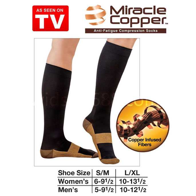 (BISA COD) FTIHSHP Miracle Copper Socks Healthy Kaos Kaki Kesehatan Size L/XL - F2001