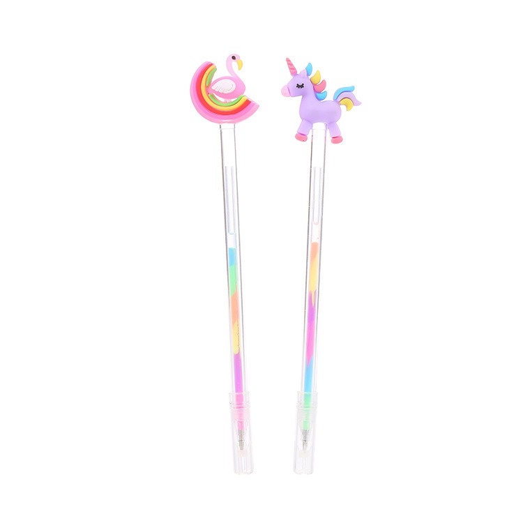 4pcs Pena Pulpen Pen Tinta Warna Warni Unicorn Flamingo OSM-ST0316