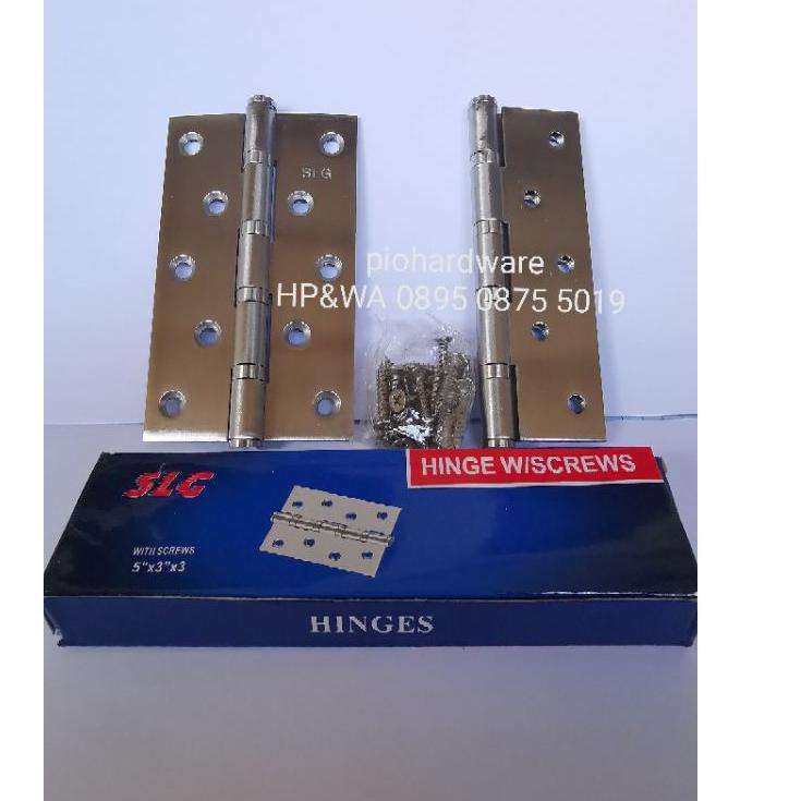 Murah Berkualitas Engsel SLG 5 inchi Engsel Pintu 1 pasang