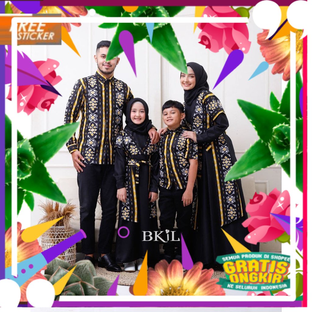 Baju Batik Couple Keluarga Modern Set Seragam Sarimbit Motif Songket Batik Pasangan Suami Istri Kemeja Batik Couple Ayah Ibu Dan Anak Laki Laki Cowo Cowok Cewe Cewek Perempuan Kekinian Kerja Pesta Busui Jumbo Batik Pekalongan Murah Terbaru / muslim keren