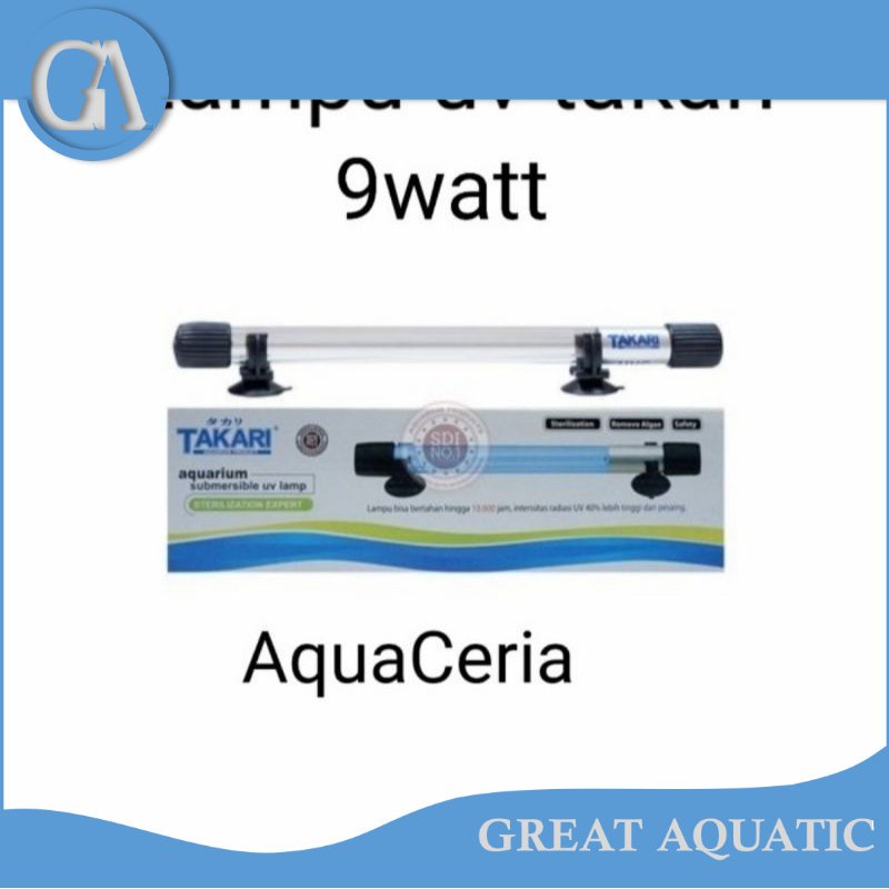 lampu celup uv 9 WATT kolam aquarium UV takari 9 WATT