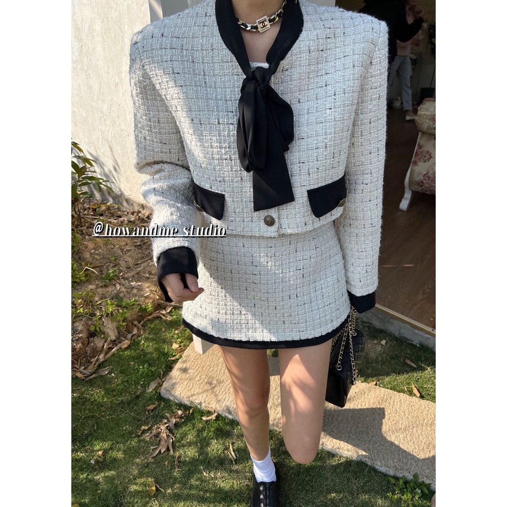 [✅BISA COD] #Sisjuly# Jaket wol mode baru wanita rok pendek setengah badan rok pendek set dua potong