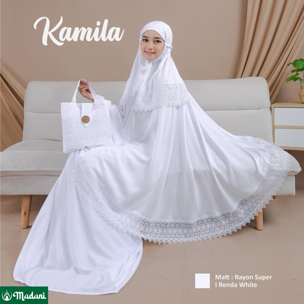 Mukena Dewasa Putih Polos Mewah Bisa COD Rayon Super Jumbo Premium (Free Tas Mukena)