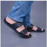 Sandal Kulit Sendal Slop Keren Kekinian Casual Original Kulit Pu  Model Terbaru Esd01 Sandal Santai Produk Premium Cod BISA COD