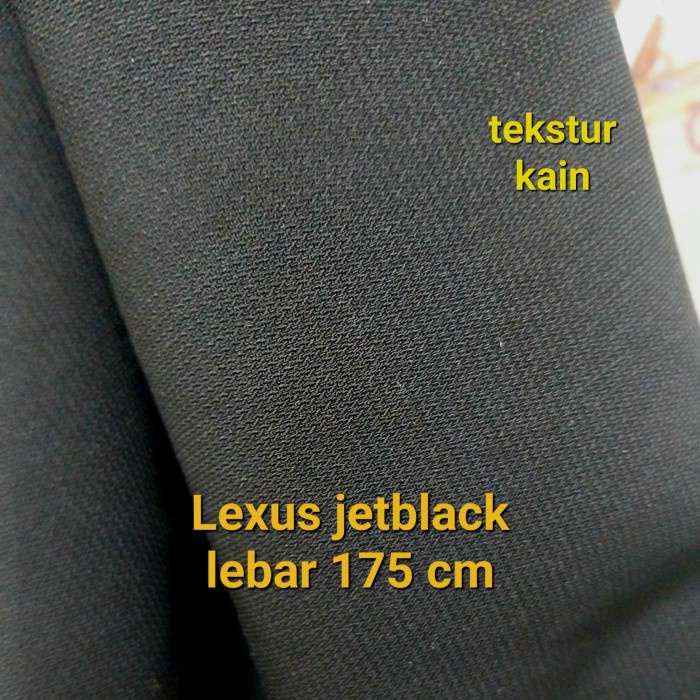 [BARU] Kain Soft Lexus / RAMADA / MTA / OTOMEN formal black Jetblack - 0,5 meter