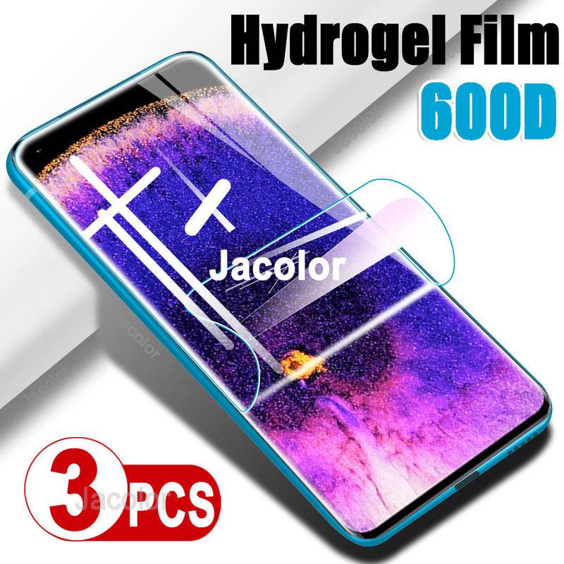 3pcs Pelindung Layar Untuk OPPO Find X2 X3 X5 Pro Water Gel Film Hydrogel On Untuk OPPO FindX2 FindX3 FindX5 Safety Film Bukan Kaca