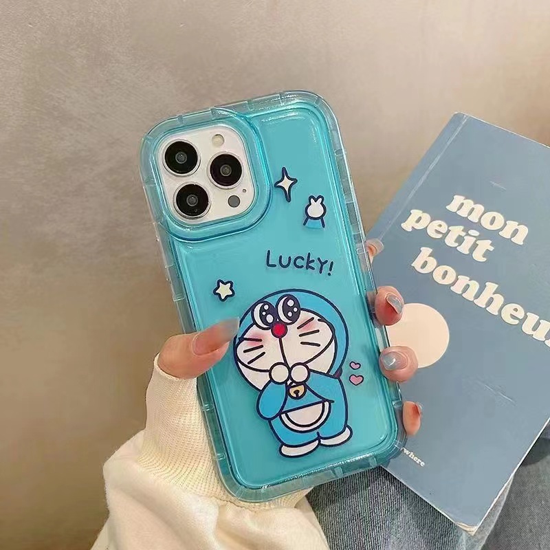 IPHONE Casing Ponsel Lembut Kucing Lucu Kompatibel Untuk Iphone14 13 11 12 Pro XS Max X XR 78 Plus Casing Transparan TPU Silikon Shockproof Cover