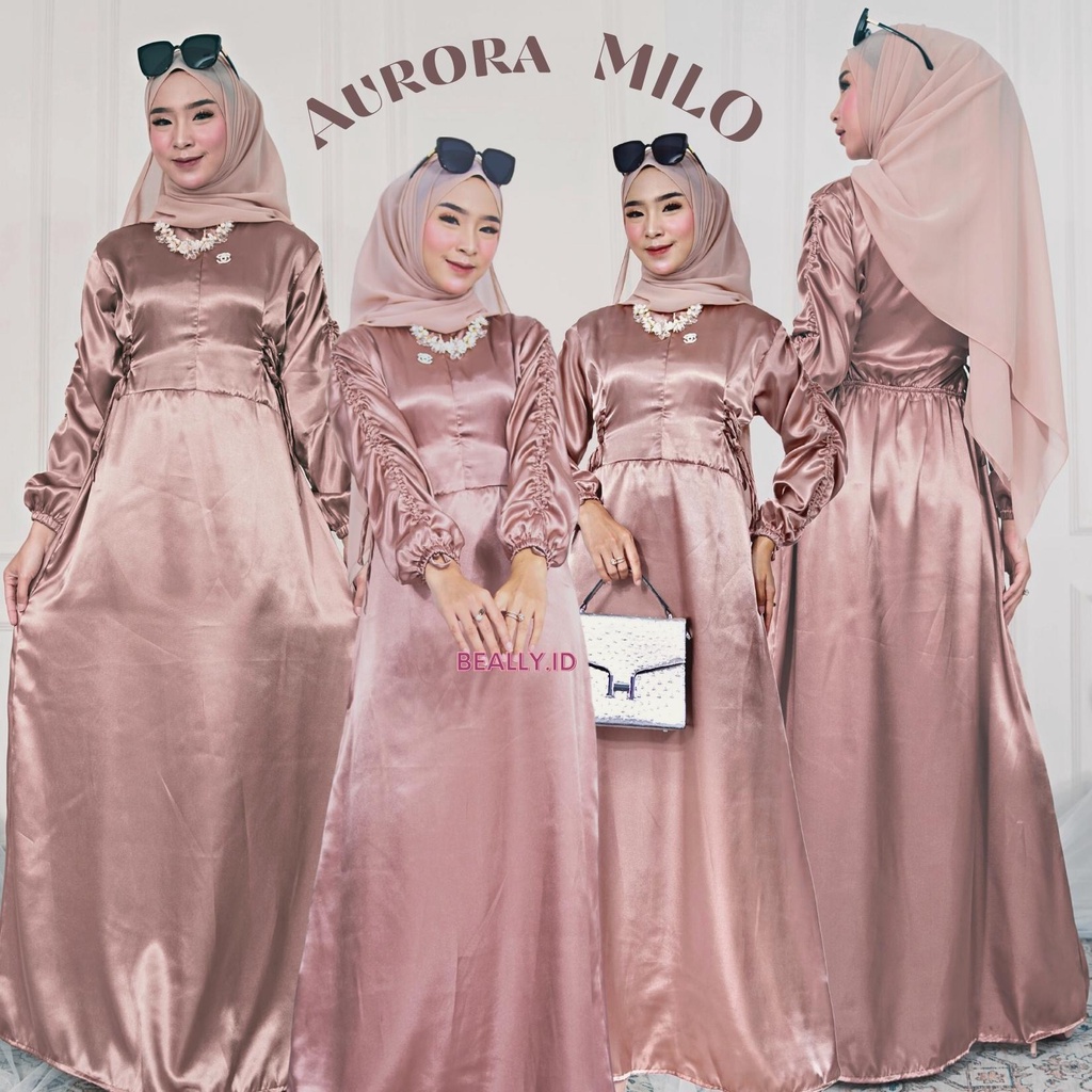 (KIRIM HARI INI) AURORA DRESS SATIN SERUT LUXURY BRIDESMAID GAMIS PESTA KONDANGAN | BELLE DRESS PREMIUM | JASMINE DRESS | GAMIS SERUT TANGAN BUSUI FRIENDLY