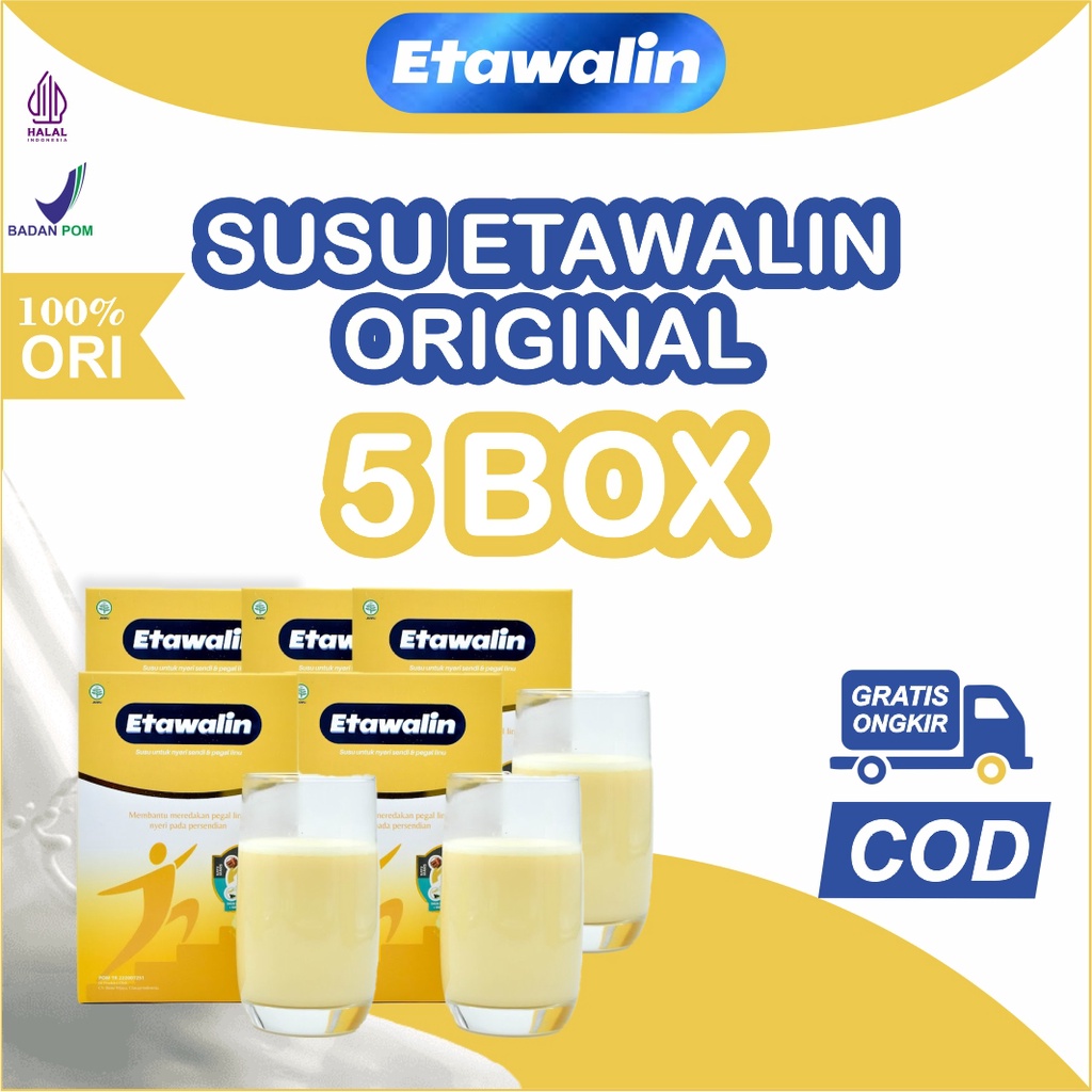 

5 BOX ETAWALIN 100% ORI - SUSU KAMBING ETAWALI ATASI MASALAH NYERI SENDI DAN TULANG Halal BPOM