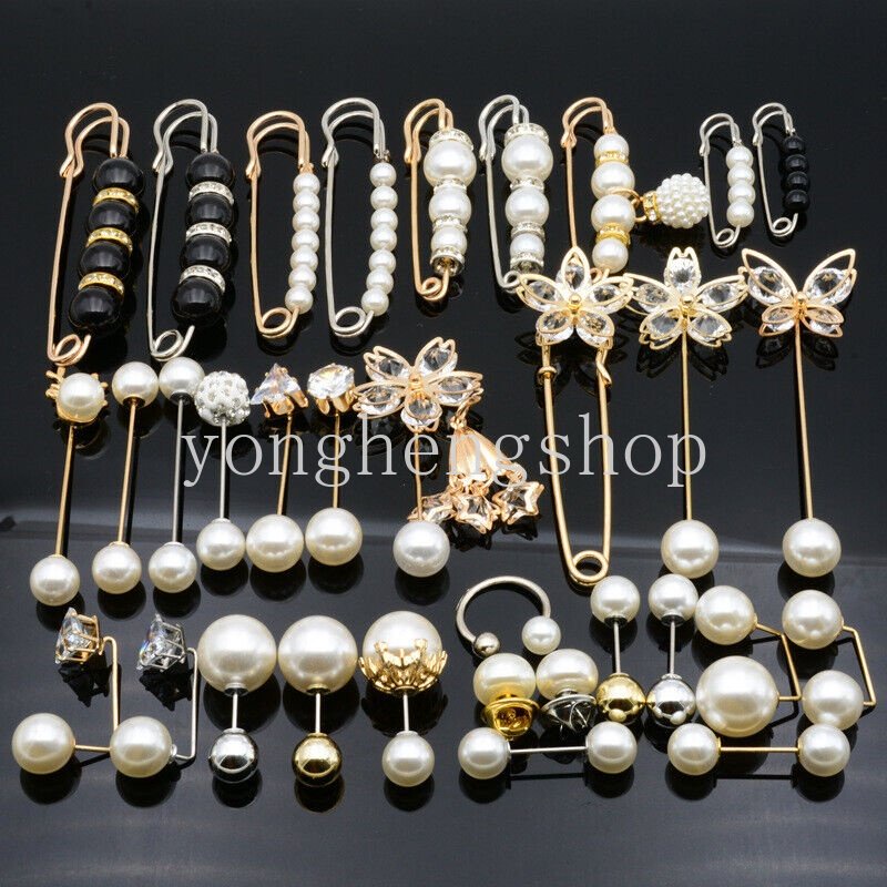 Pin Bros Mutiara DIY Untuk Aksesoris Pakaian Wanita