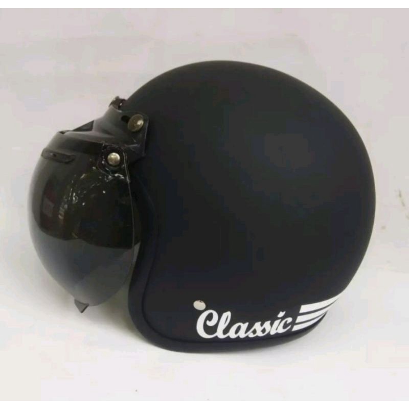 PRELOVED HELM BOGO HITAM DOFF SNI KACA CEMBUNG HELM CEWEK COWOK VINTAGE