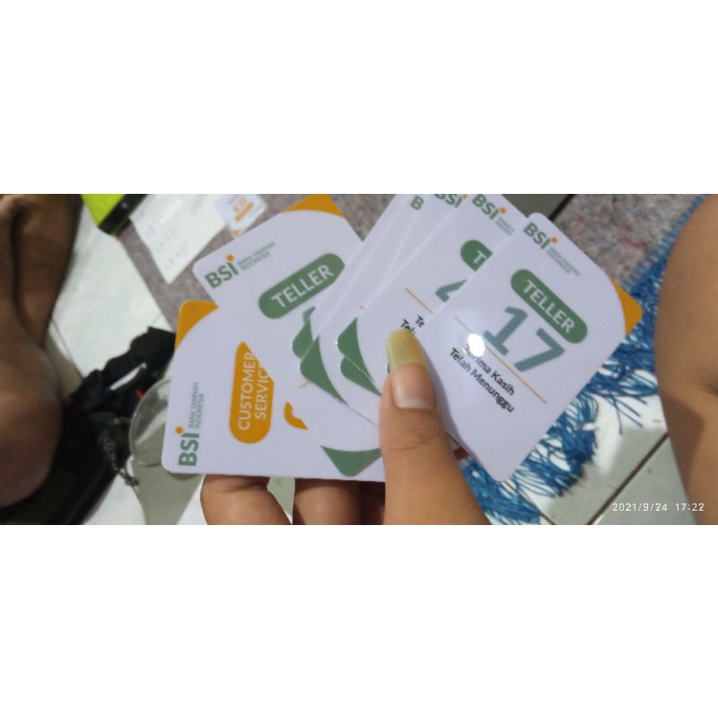 

NOMOR ANTRIAN bahan PVC ( minimum order 20 )