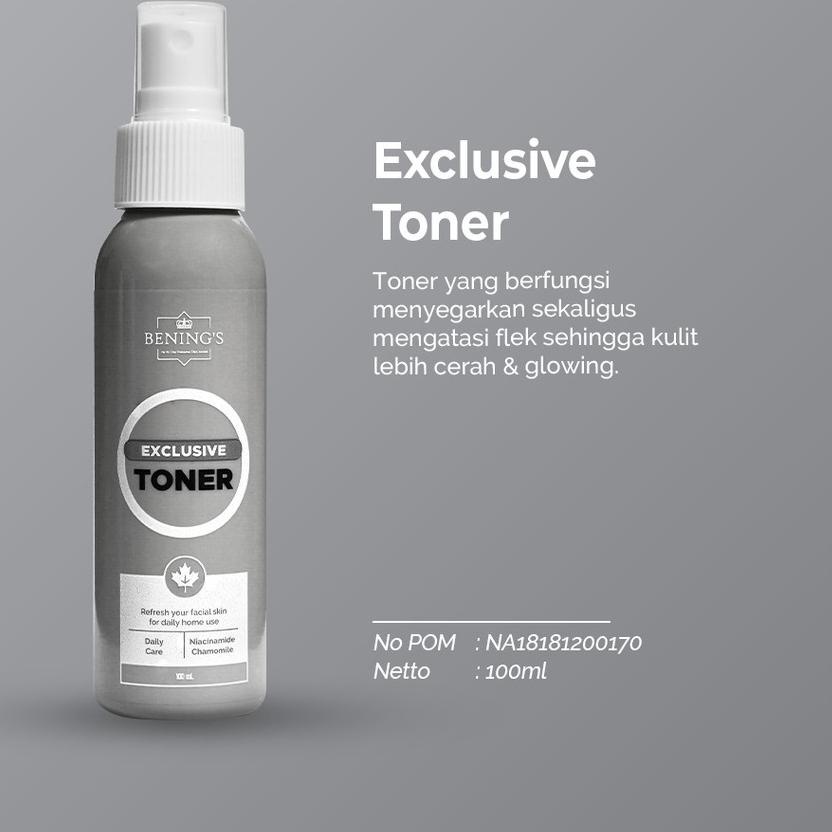 ☻ Exclusive Toner Benings Skincare by Dr Oky (Benings Clinic) Sodium Lactate, Recutita Flower Extrac