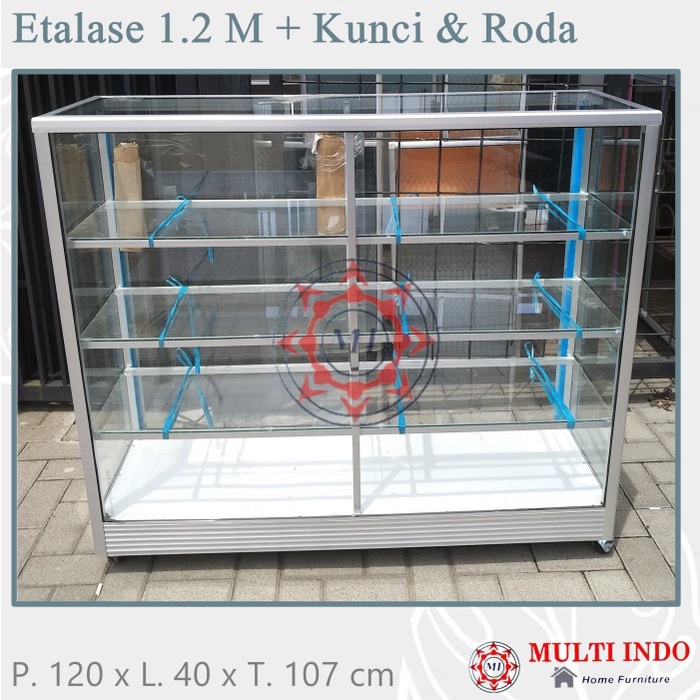 Terlaris Etalase Kaca - Etalase Toko - Etalase Jualan 120 Cm / 1.2 Meter