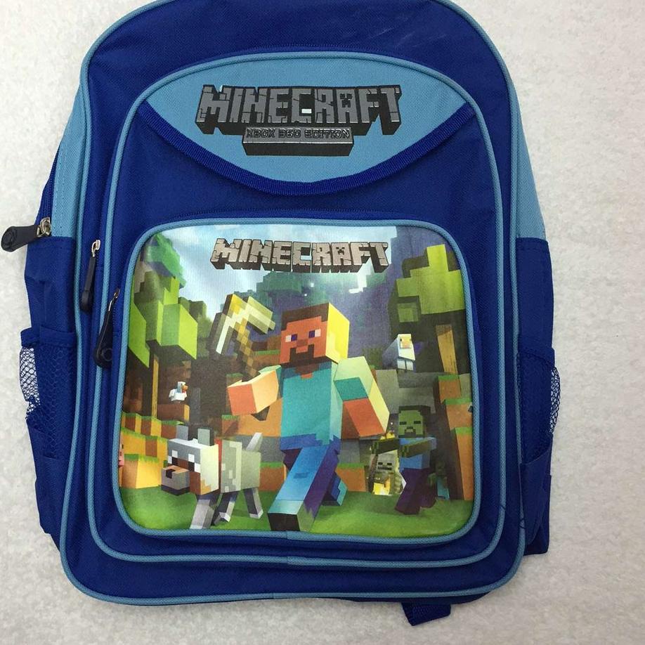 ✽ Tas Minecraft / Minecraft Backpack / Tas Ransel Minecraft (Blue) ❆