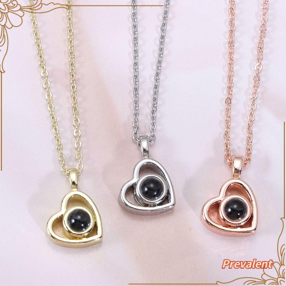 Preva Projection Necklace Gift Kalung Klavikula Hari Valentine Stainless Steel