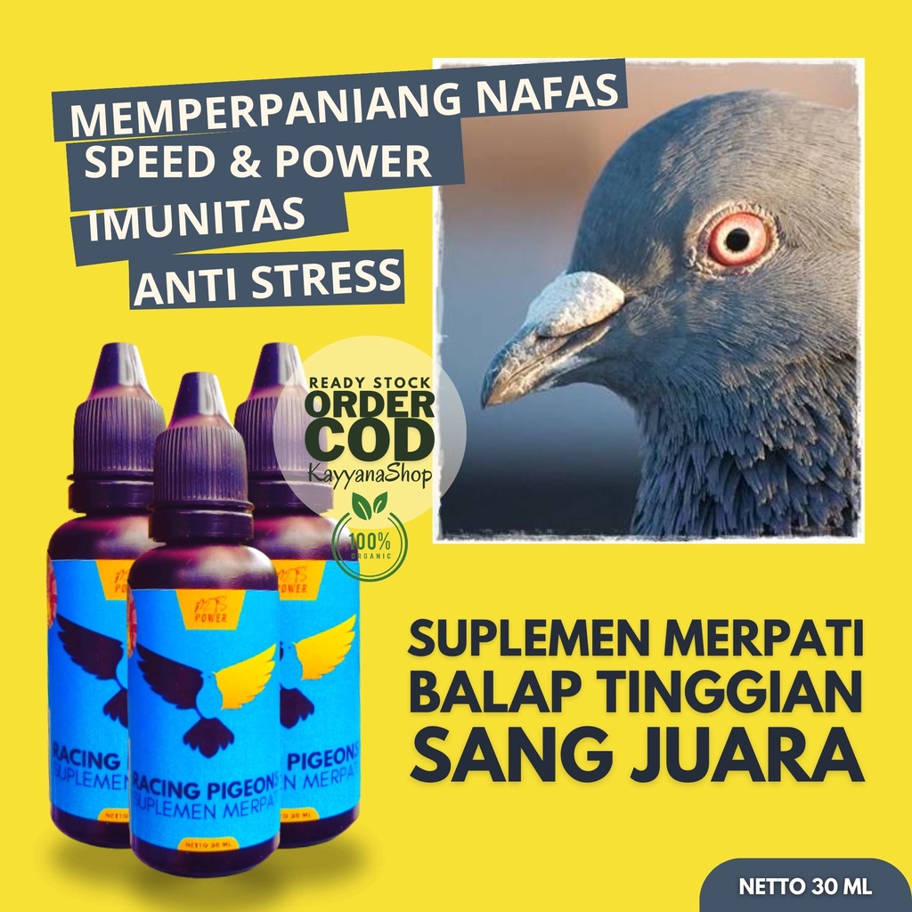 30 ML Vitamin Burung Dara / Doping Burung Dara / Vitamin Burung Dara Balap / Vitamin Burung Dara Kol