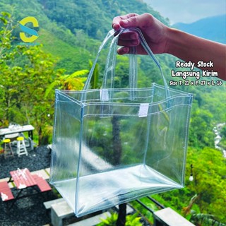 Tas Tenteng Mika Transparant Premium Varian size tas hampers transparan banyak ukuran