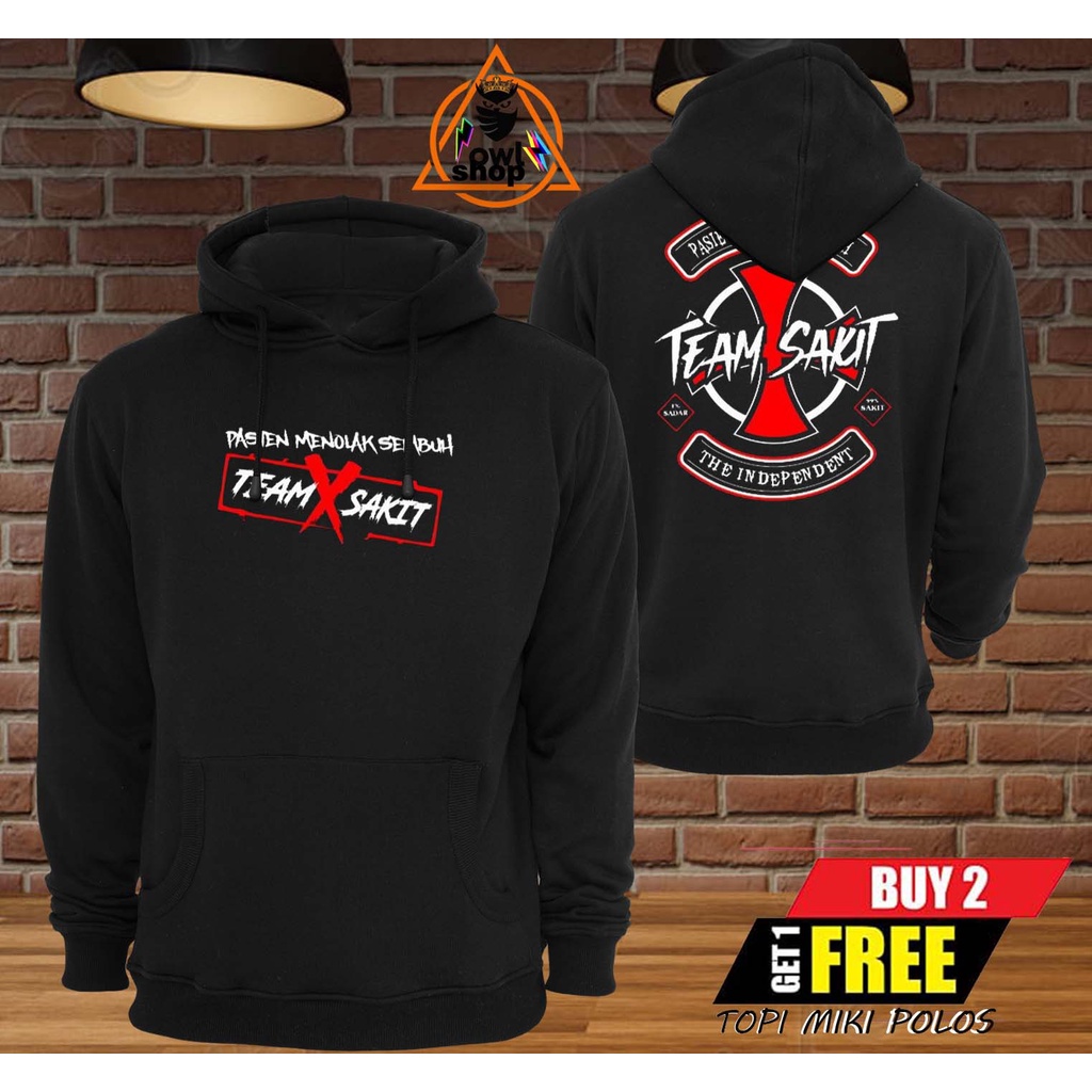 Jaket Sweater Hoodie TEAM SAKIT Keren Pria & Wanita