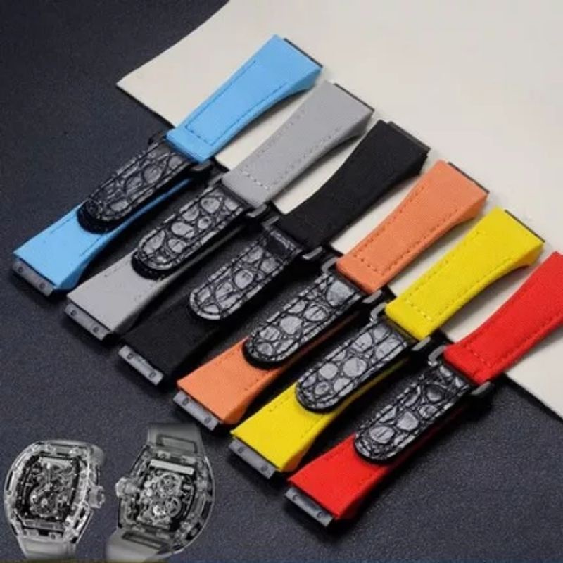 Tali Strap Jam tangan Richard mille kanvas 25mm Tali jam RM