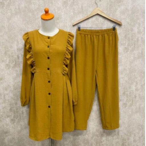 Hot Sale SET WANITA TERBARU (BAJU TUNIK + CELANA ) SETELAN WANITA TERBARU TRENN 2022