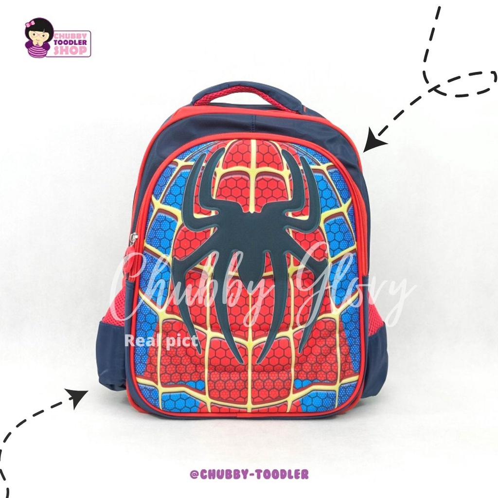 BA2203 TAS SEKOLAH ANAK SUPERHERO FROZEN 3D IMPORT RANSEL ANAK KARAKTER TAS SEKOLAH ANAK SD Kelas 1-6