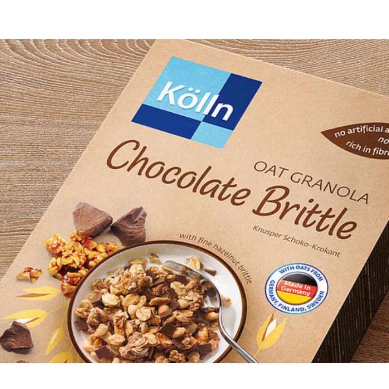 

✨NEW✨ -[READY STOCK] KOLLN MUESLI CRUNCHY CHOCOLATE BRITTLE & OATS SEREAL GANDUM RASA COKLAT BRITTLE- 1.1.23