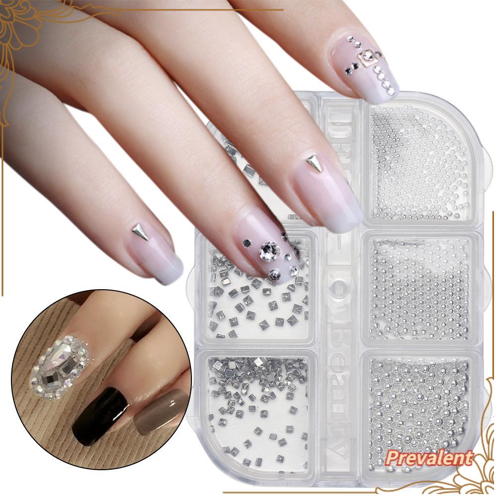 Preva Nail Metal DIY Nails Art Desain Diamond Silver