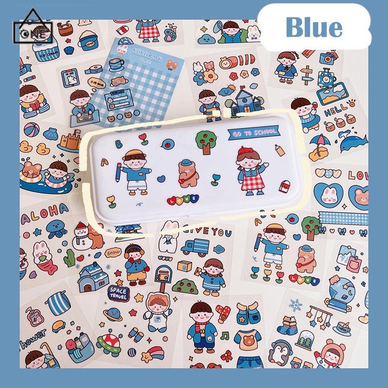 COD❤️20PCS/Set Stiker Motif Kartun Korea Lucu Anti Air Dekorasi pola kecil Handbook Scrapbook DIY-A.one