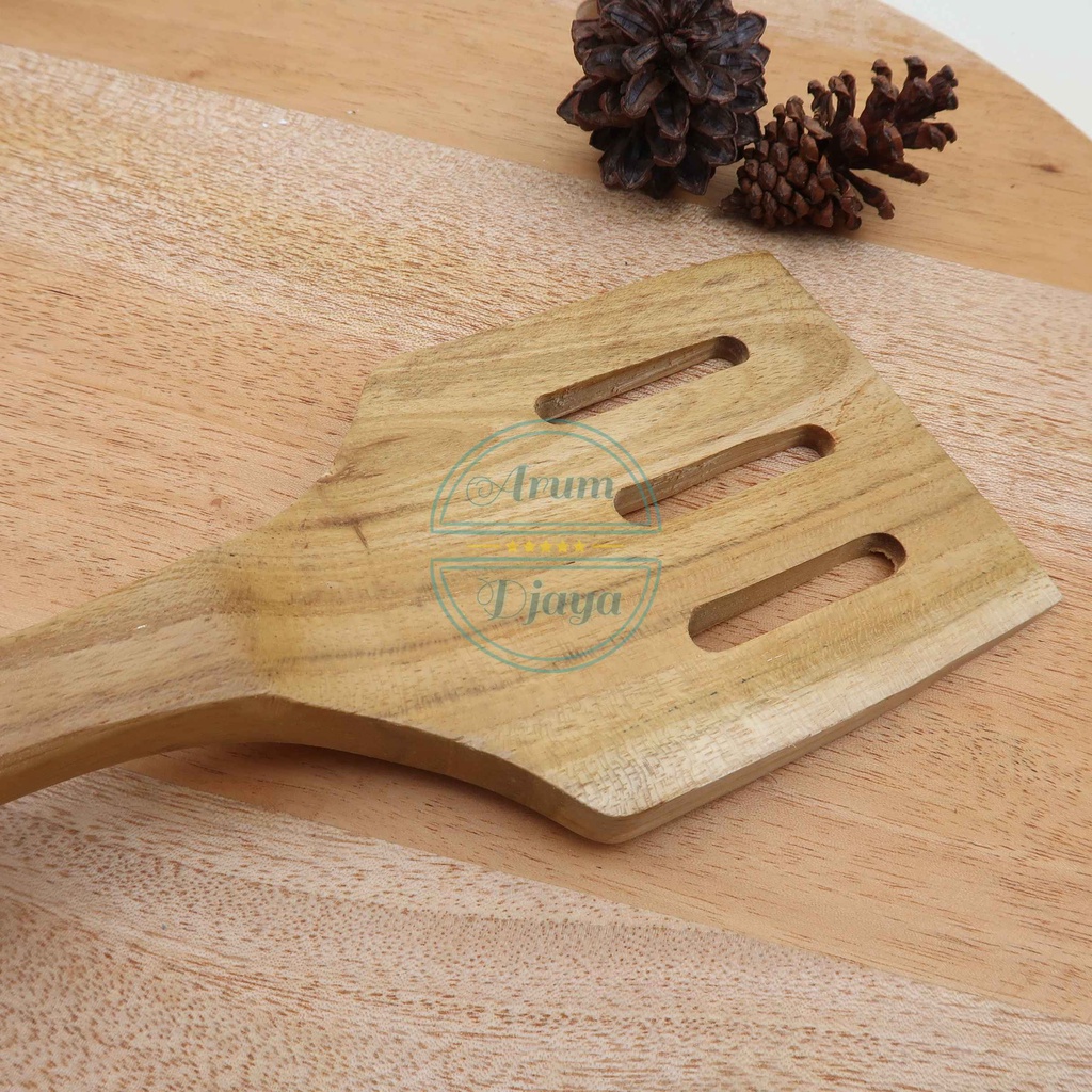 Spatula Lubang Panjang Spatula Kayu Lubang Spatula Kayu Homedecor Kitchendecor Dekorasi Dapur