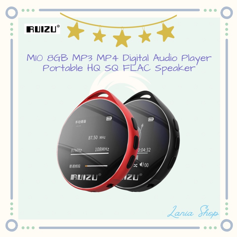 RUIZU M10 8GB MP3 MP4 Digital Audio Player Portable HQ SQ FLAC Speaker
