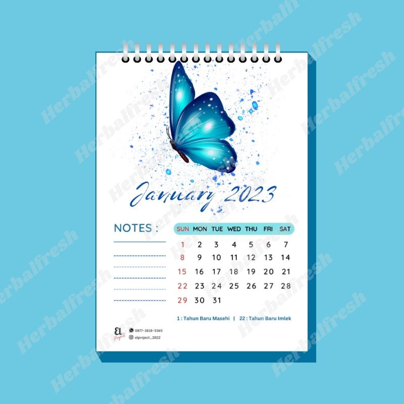 

Kalender 2025 2026 ready custom cantik aestetik estetik Kupu