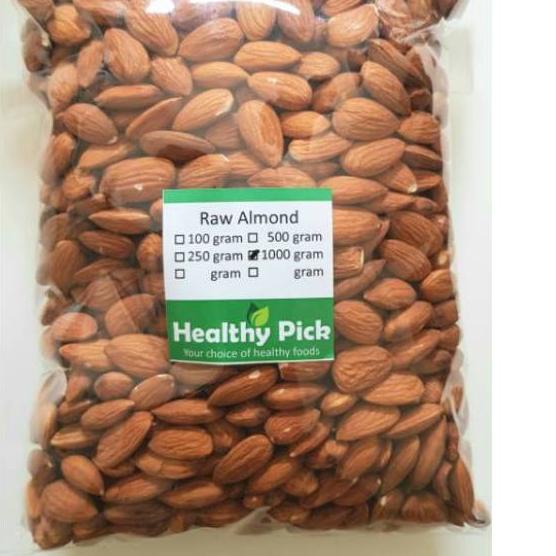 

❂ Raw Almond Whole 1kg Almond Mentah ➴