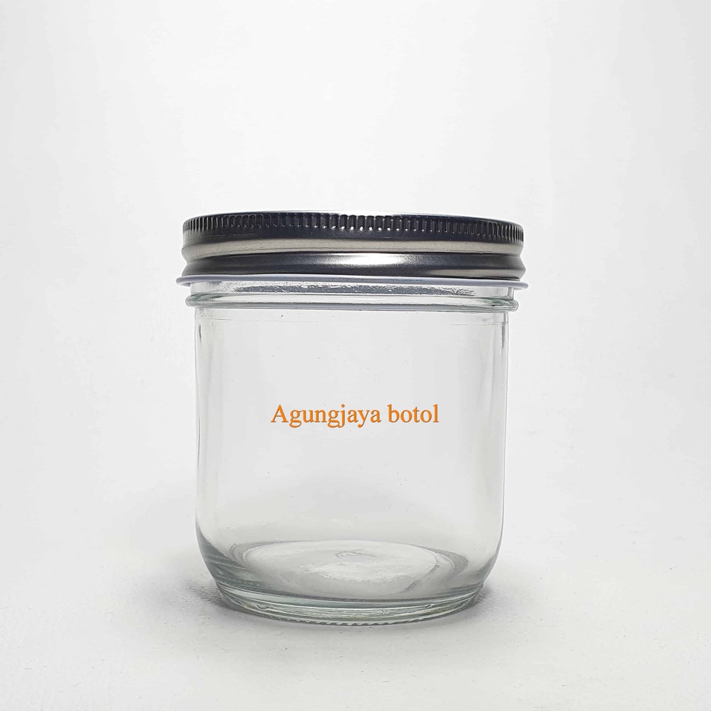 Jar Kaca 300 Ml Bulat Curve / Jar Kaca / Toples Kaca / Jar Madu / Jar Lilin / Jar 300 Ml