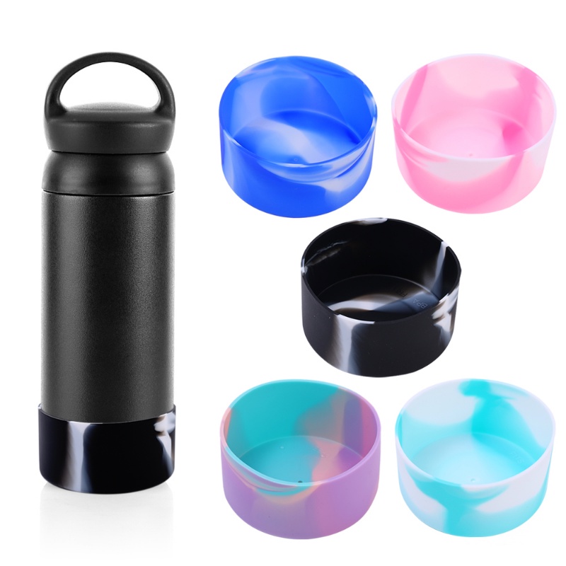 9 cm Silikon Anti Slip Penutup Botol Air Peredam Panas Penutup Bawah Termos Tatakan Gelas Cangkir Bawah Pelindung Lengan Aksesoris Botol