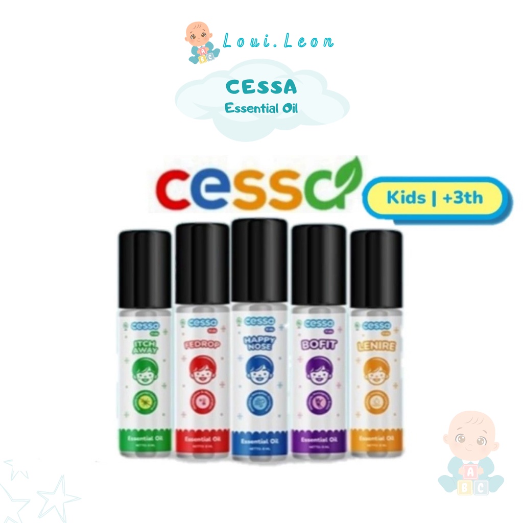 Cessa Kids (+3 tahun) CESSA KIDS ESENTIAL OIL COUGH N FLU CF BIRU / FEVER DROP FD MERAH / BUGS AWAY 