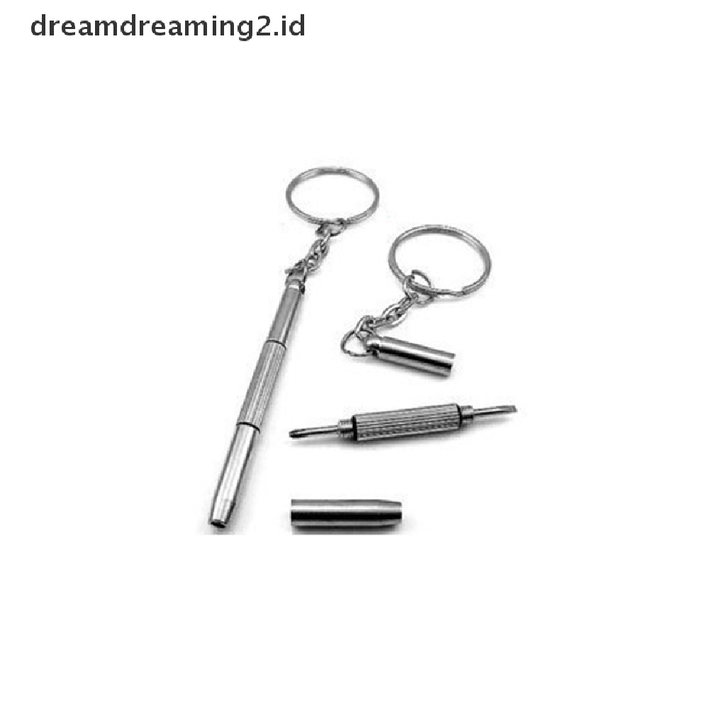 (dream) Obeng Kacamata 3in1 Alat Reparasi Jam Tangan Ponsel Stainless Steel Portabel.