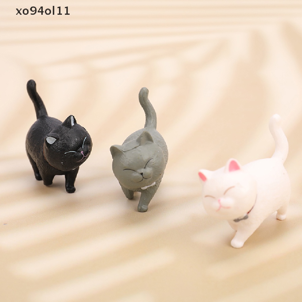 Xo 1PC Lucu Mini PVC Model Animasi Boneka Kucing Angka Mainan Kreatif Kerajinan Tangan Deco OL