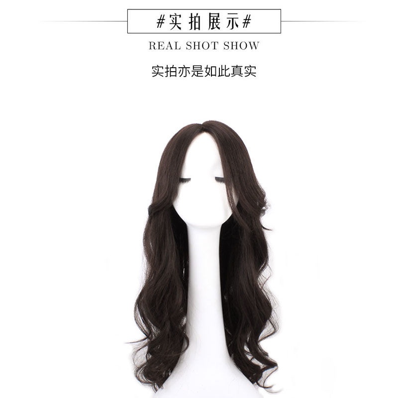 Baru wanita wig rambut asli kepala penuh wig rambut asli wig bermutu tinggi penuh real hair wig rambut panjang keriting rambut gelombang besar