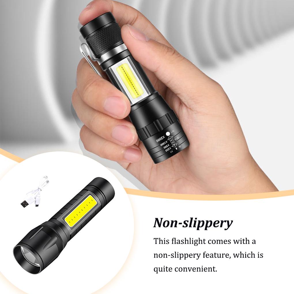 Huit Senter Camping Rechargeable Torch Charging Hiking Aksesoris Perangkat Pencahayaan Serbaguna Senter Mini