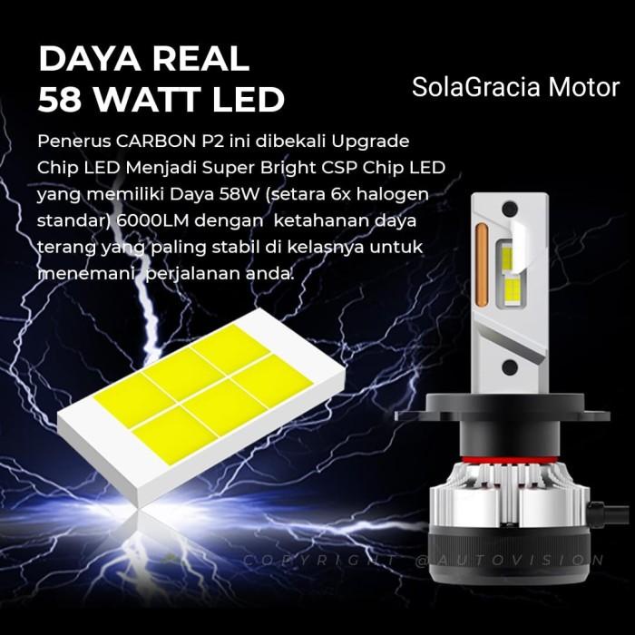 LED CARBON P3 AUTOVISION H4/H11/HB3/H7