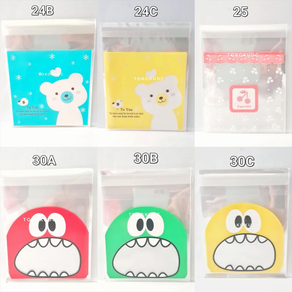 PART2 COOKIES BAG SIZE 10X10 CM / KANTONG COOKIES SNACK KUE LUCU