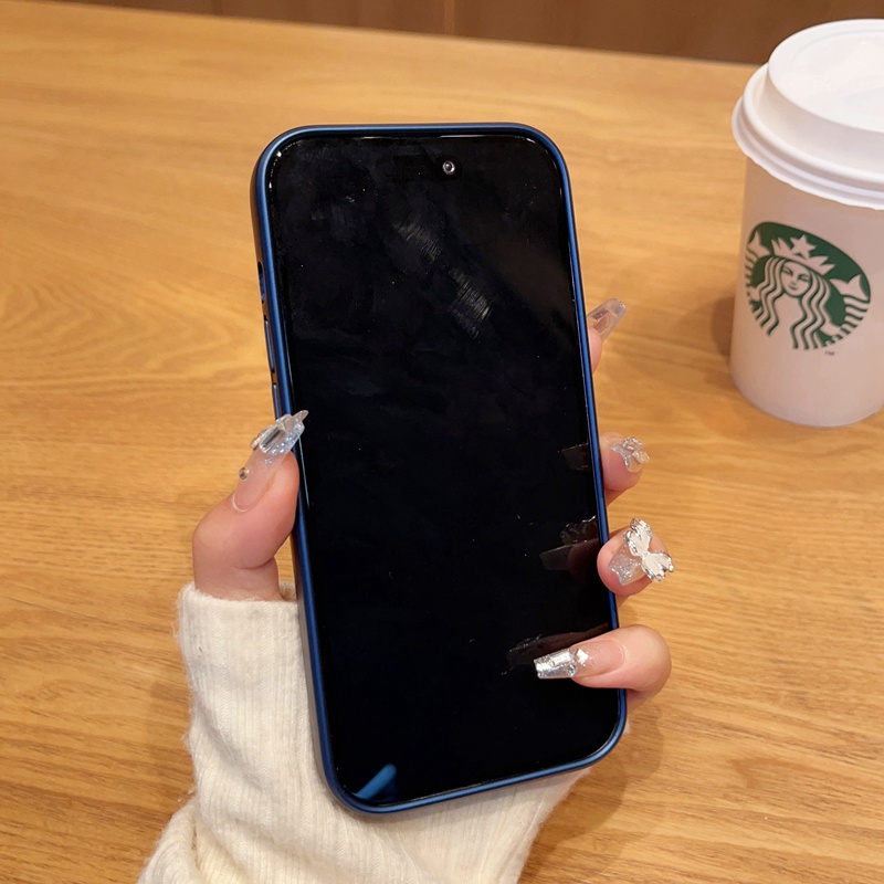 IPHONE Casing Ponsel Magnetik Kamera Perlindungan Cairan Serbaguna Warna Solid Untuk Iphone14 13 12 Pro Max Penutup Belakang Shockproof Canggih