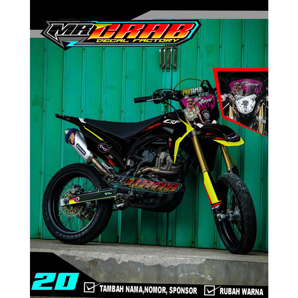 DECAL CRF 150  FULL BODY - DECAL CRF 150 VARIASI SIMPLE 20