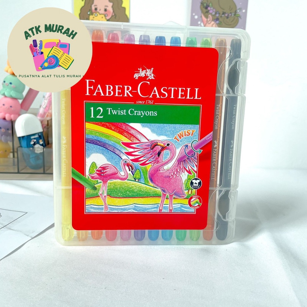 

Faber Castell Twist Crayon Krayon 12 warna 12 color Krayon Alat Menggambar atau Mewarnai Warna Pastel