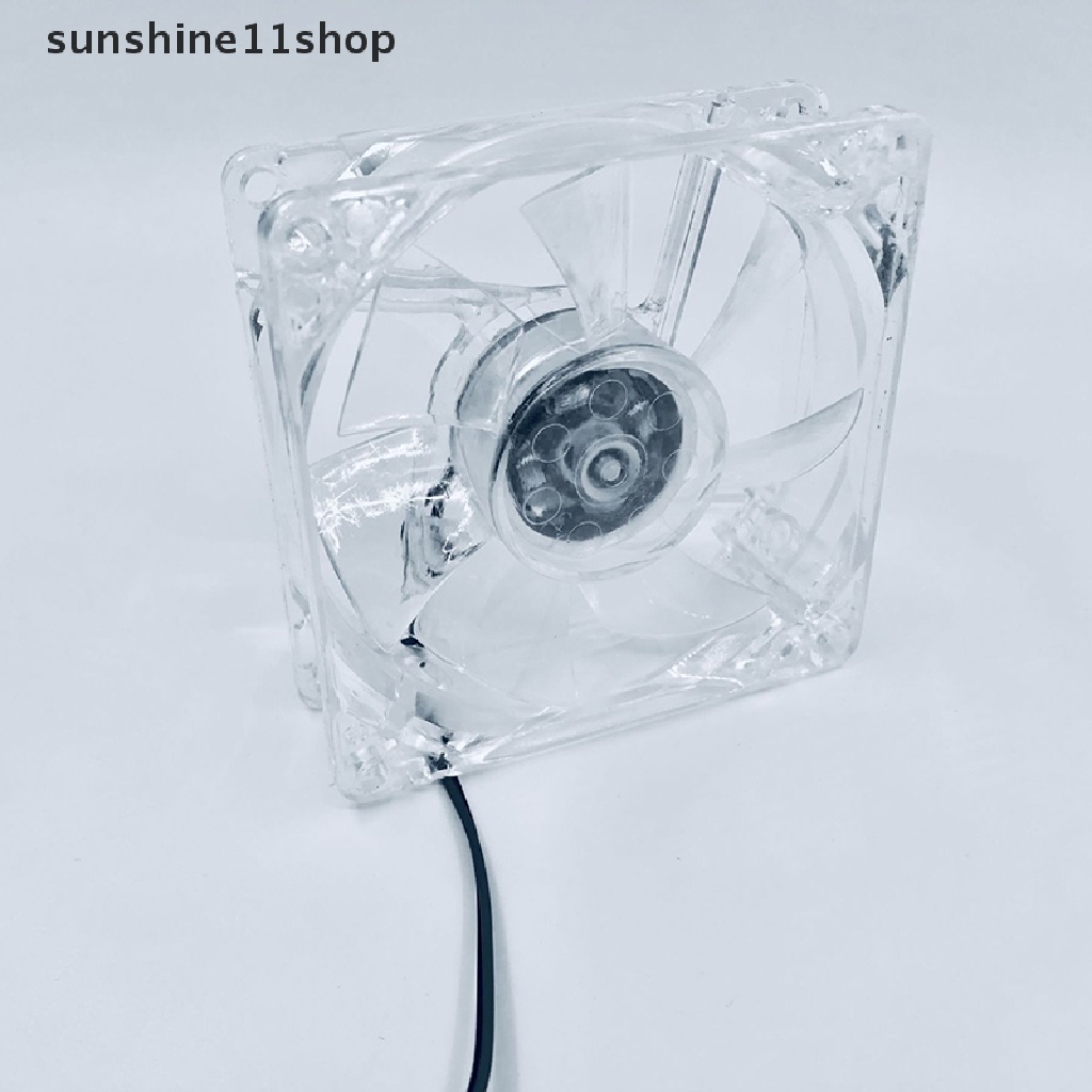 Sho New Kipas Komputer Transparan CPU Cooler Fan 8cm Silent PC Komputer Case Cooler Pendingin Kipas Kinerja Tinggi Dan Tenang CPU PC Cooling Fan N