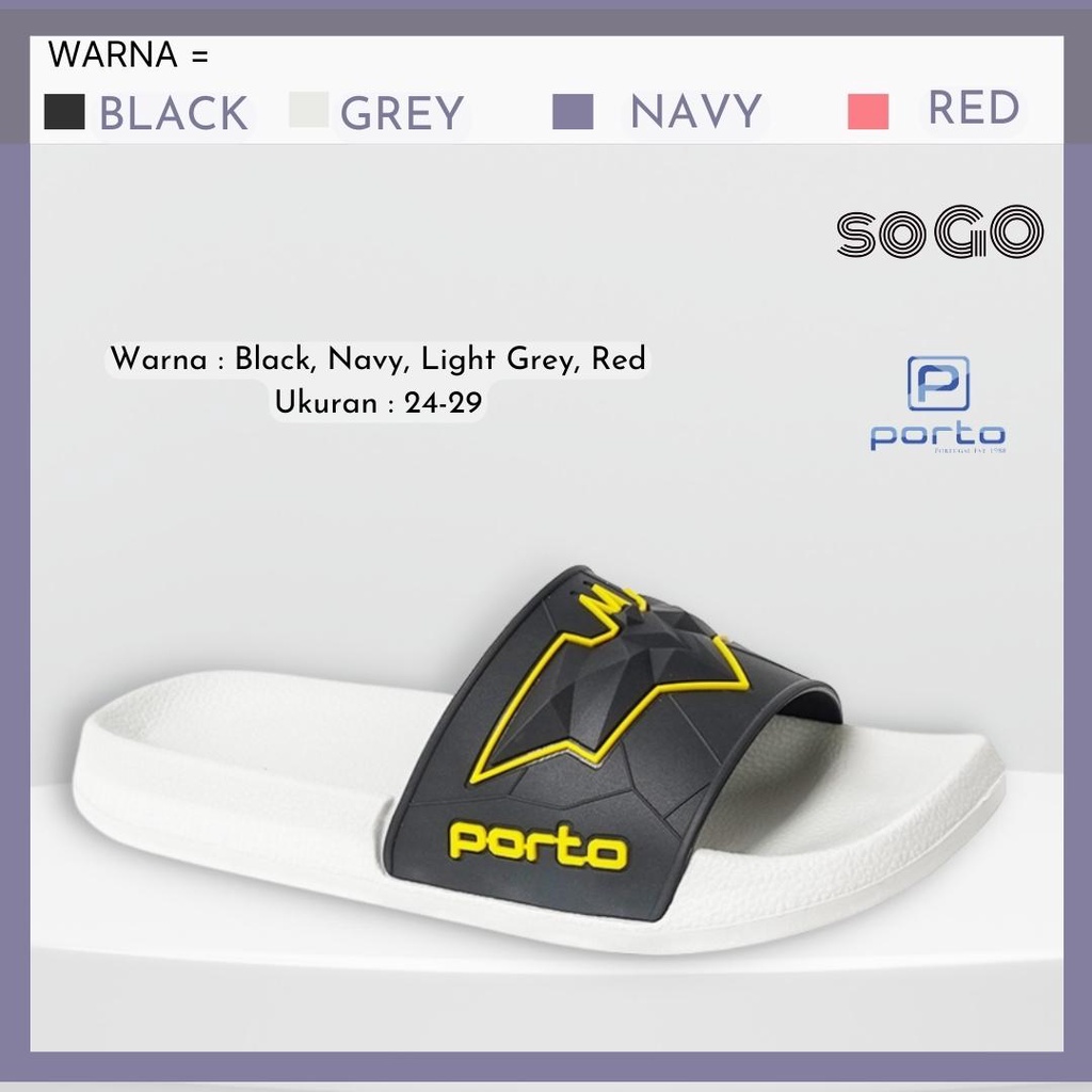 sogo Porto B4TM4N 1023K-12 Sandal Selop Anak Karakter Umur 3-5 Tahun Sandal Anak Laki-Laki Empuk