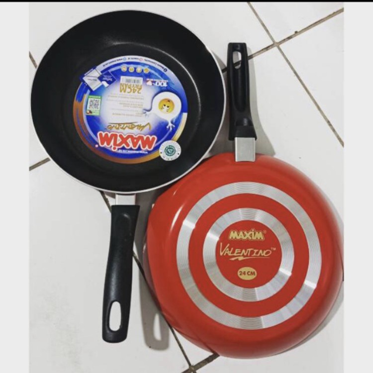 MAXIM VALENTINO FRYPAN 24 CM WAJAN TEFLON MAXIM ORIGINAL